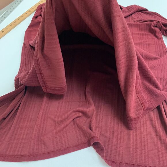 J.Jill Wearever Textured Tunic Womens LP Large Petite Dark Red Double Slit - Picture 12 of 16
